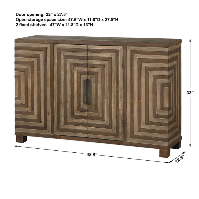 Layton Console Cabinet Rustic Two Toned-Furniture-Uttermost-Lighting Design Store