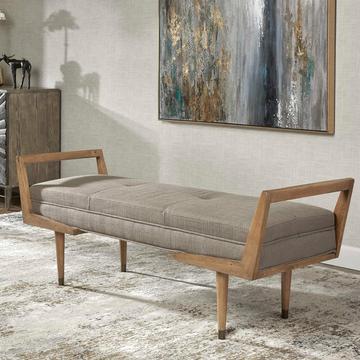 Waylon Bench Oak-Furniture-Uttermost-Lighting Design Store