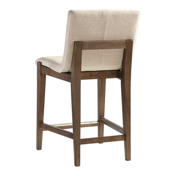 Klemens Counter Stool Brushed Nickel-Furniture-Uttermost-Lighting Design Store