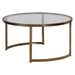 Rhea Coffee Tables S/2 Antiqued Gold Leaf-Furniture-Uttermost-Lighting Design Store