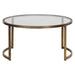 Rhea Coffee Tables S/2 Antiqued Gold Leaf-Furniture-Uttermost-Lighting Design Store