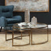 Rhea Coffee Tables S/2 Antiqued Gold Leaf-Furniture-Uttermost-Lighting Design Store