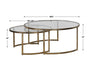 Rhea Coffee Tables S/2 Antiqued Gold Leaf-Furniture-Uttermost-Lighting Design Store