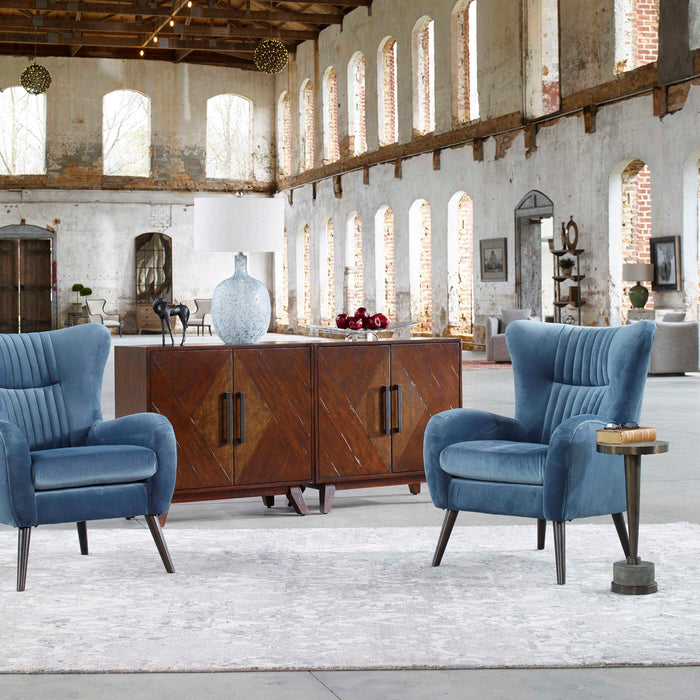 Dax Accent Chair Black-Furniture-Uttermost-Lighting Design Store