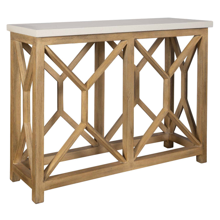 Catali Console Table Natural Ivory-Furniture-Uttermost-Lighting Design Store