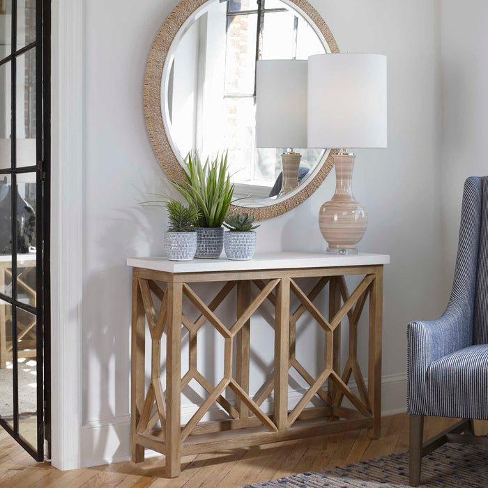 Catali Console Table Natural Ivory-Furniture-Uttermost-Lighting Design Store