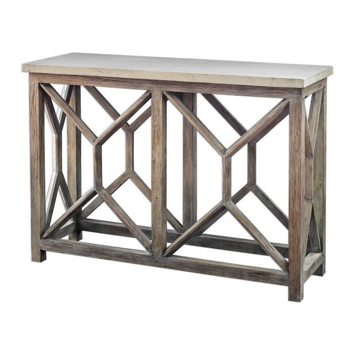 Catali Console Table Natural Ivory-Furniture-Uttermost-Lighting Design Store