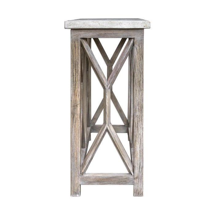 Catali Console Table Natural Ivory-Furniture-Uttermost-Lighting Design Store