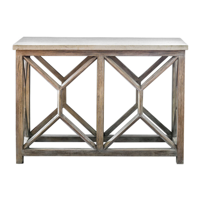 Catali Console Table Natural Ivory-Furniture-Uttermost-Lighting Design Store
