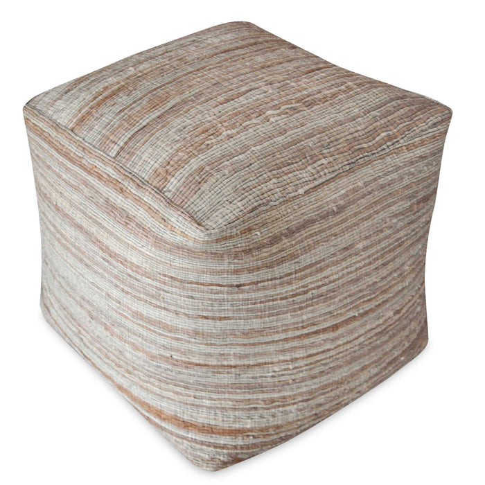 Shiro Pouf Butterscotch And Light Tan-Furniture-Uttermost-Lighting Design Store