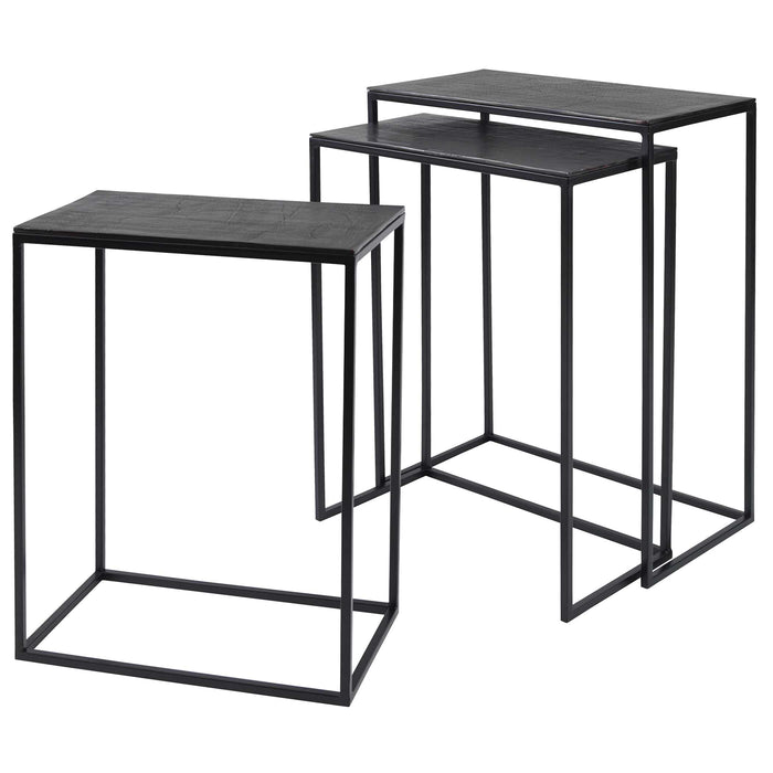 Coreene Nesting Tables, Set/3 Antique Bronze-Furniture-Uttermost-Lighting Design Store