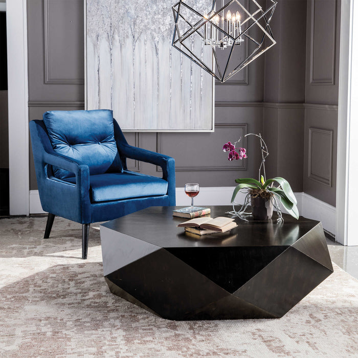 Volker Coffee Table Mango Veneer w/Worn Black Rubbed-Furniture-Uttermost-Lighting Design Store