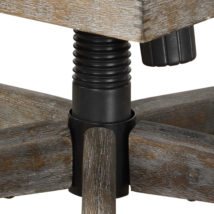 Aidrian Desk Chair Polished Nickel-Furniture-Uttermost-Lighting Design Store