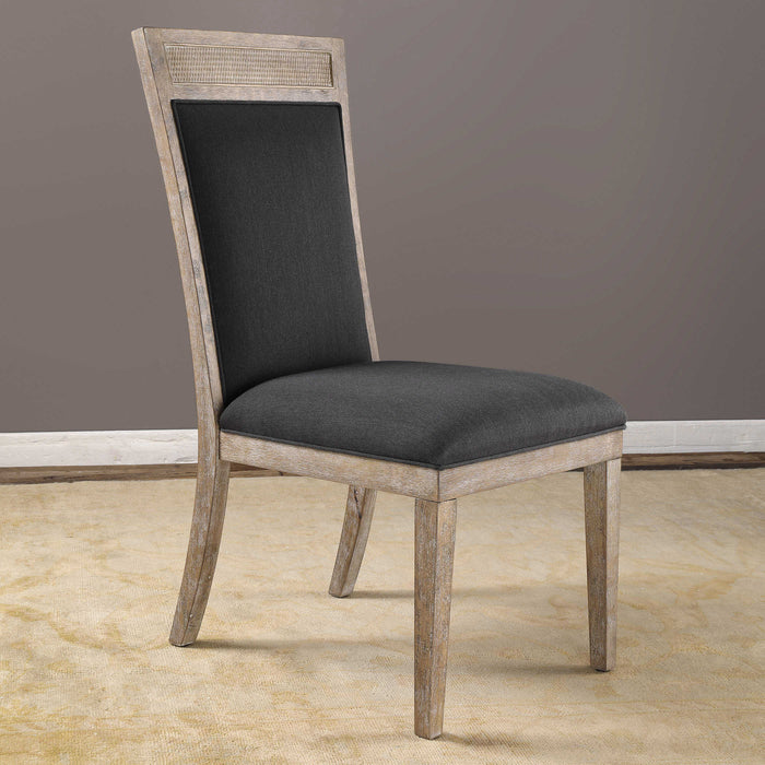 Encore Arm Chair Dark Gray-Furniture-Uttermost-Lighting Design Store