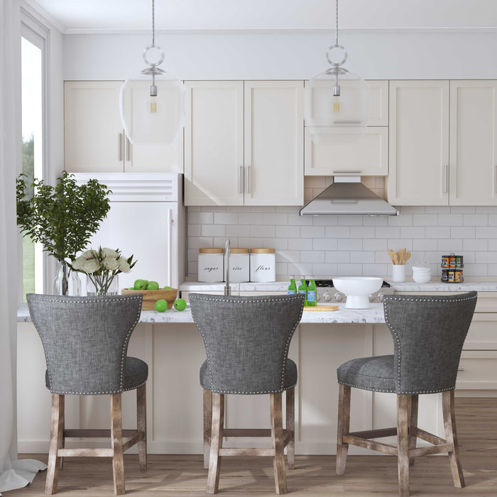 Arnaud Counter Stool Polished Nickel-Furniture-Uttermost-Lighting Design Store