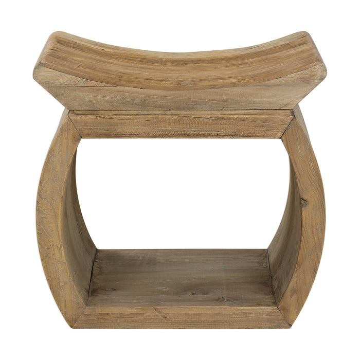 Connor Accent Stool Solid Wood-Furniture-Uttermost-Lighting Design Store