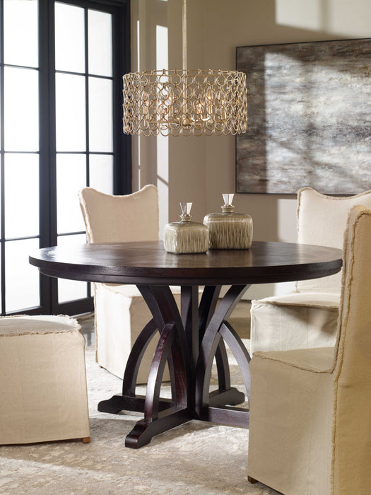 Maiva Dining Table Weathered Black-Furniture-Uttermost-Lighting Design Store