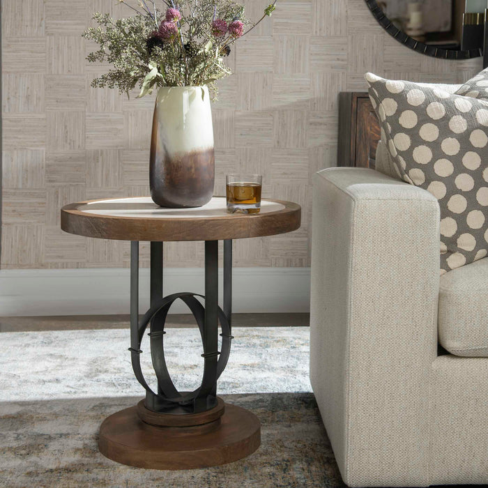 Sydney Accent Table Light Oak-Furniture-Uttermost-Lighting Design Store