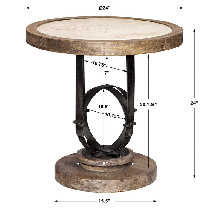 Sydney Accent Table Light Oak-Furniture-Uttermost-Lighting Design Store
