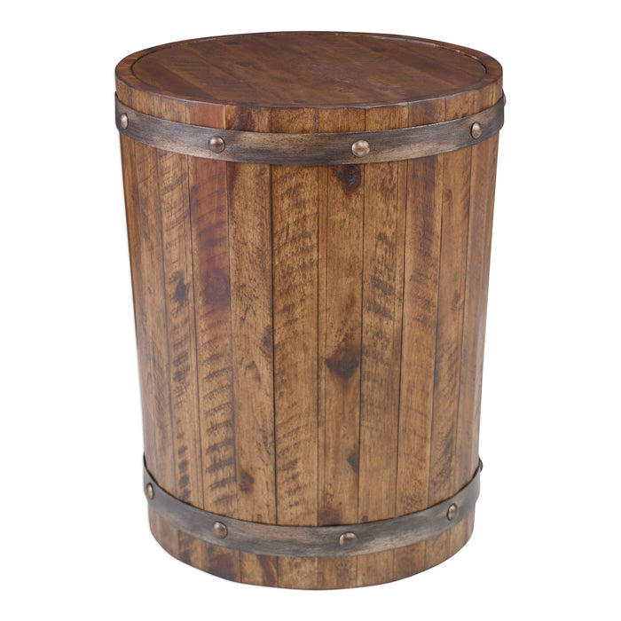 Ceylon Accent Table Weathered Walnut Stain-Furniture-Uttermost-Lighting Design Store