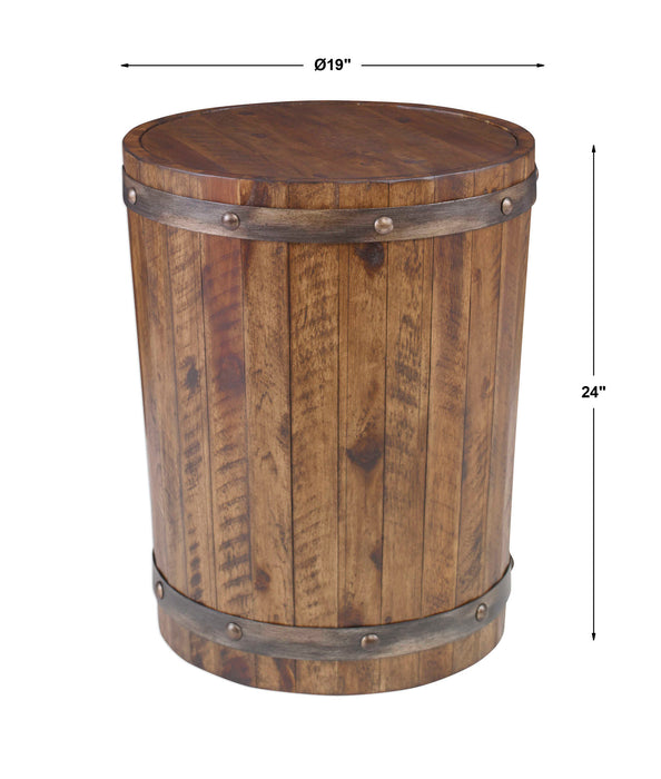 Ceylon Accent Table Weathered Walnut Stain-Furniture-Uttermost-Lighting Design Store