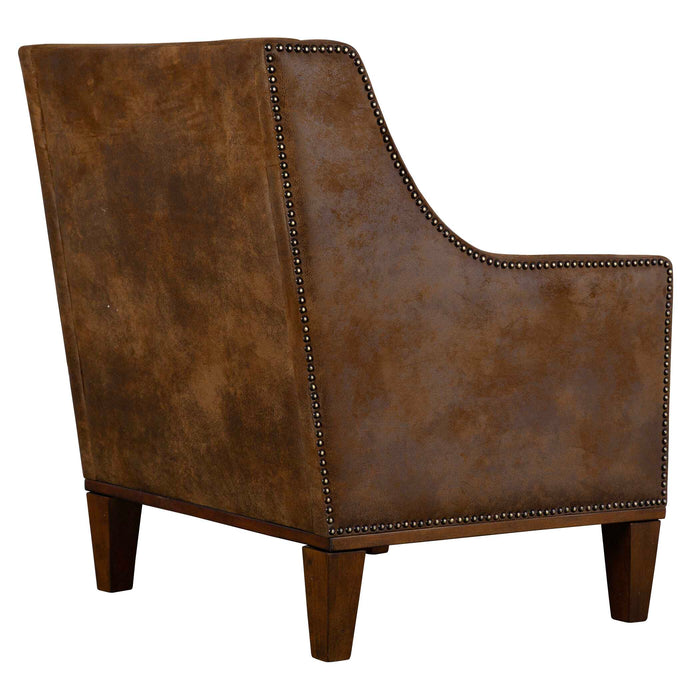 Clay Arm Chair Antiqued Brass-Furniture-Uttermost-Lighting Design Store