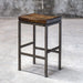 Beck Bar Stool Brushed Steel-Furniture-Uttermost-Lighting Design Store