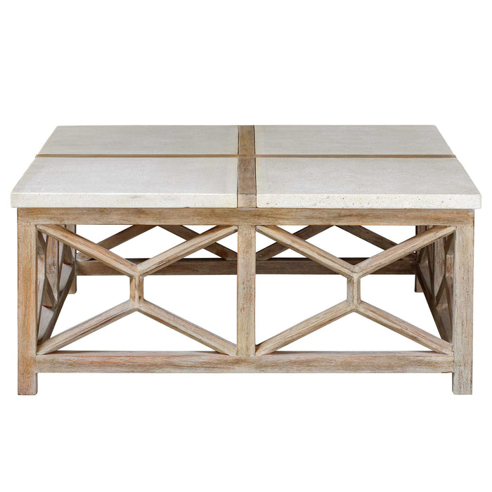 Catali Coffee Table Natural Stone-Furniture-Uttermost-Lighting Design Store