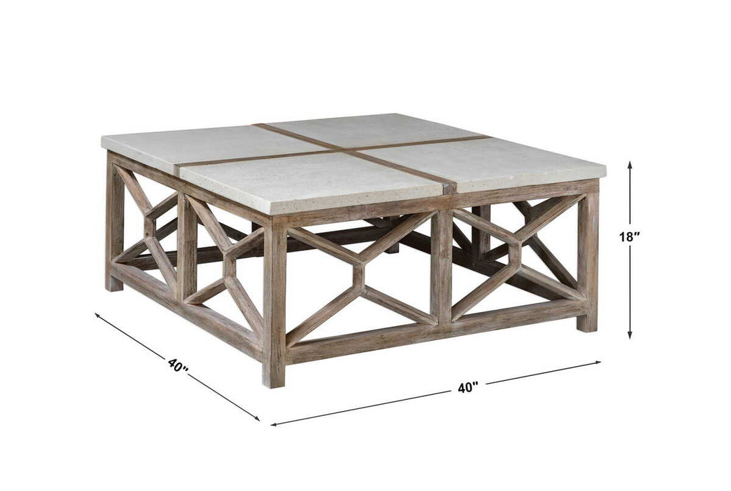 Catali Coffee Table Natural Stone-Furniture-Uttermost-Lighting Design Store