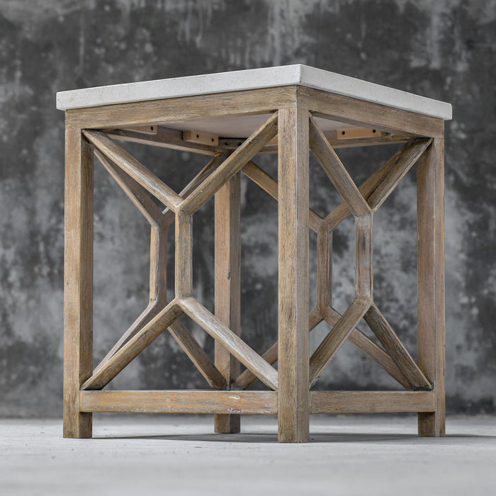 Catali End Table Natural Stone-Furniture-Uttermost-Lighting Design Store