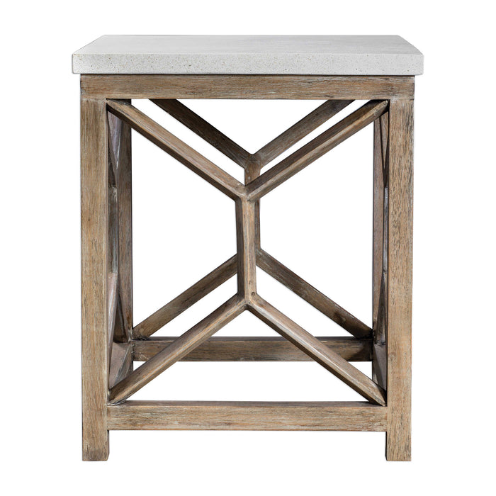 Catali End Table Natural Stone-Furniture-Uttermost-Lighting Design Store