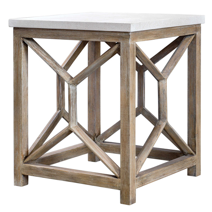 Catali End Table Natural Stone-Furniture-Uttermost-Lighting Design Store
