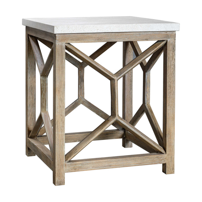 Catali End Table Natural Stone-Furniture-Uttermost-Lighting Design Store