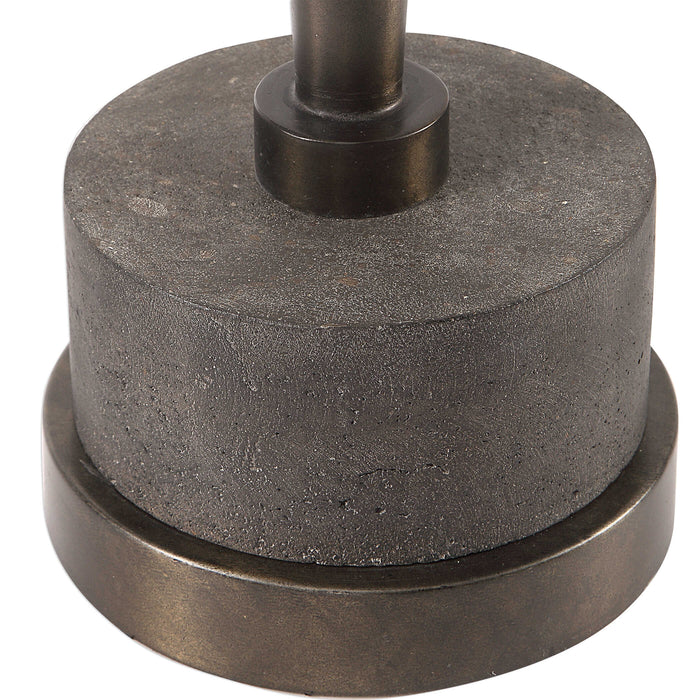 Masika Accent Table Oxidized Bronze Steel-Furniture-Uttermost-Lighting Design Store