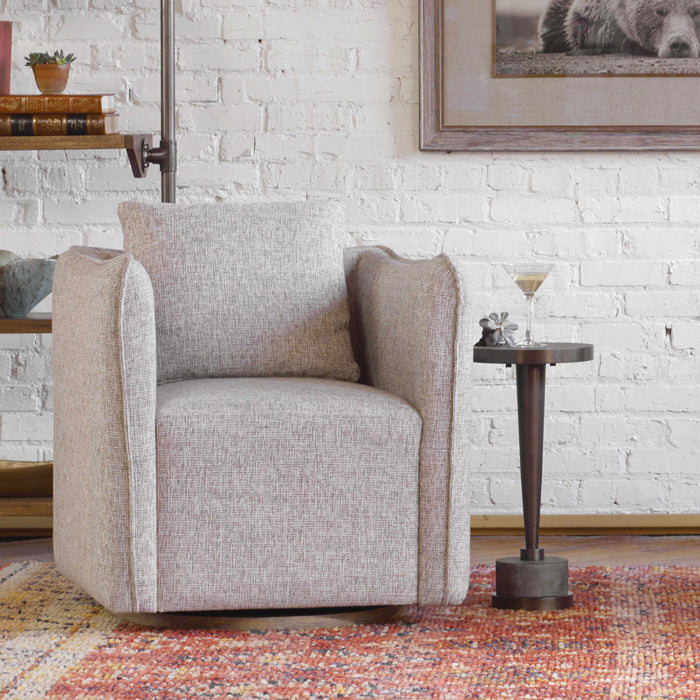 Masika Accent Table Oxidized Bronze Steel-Furniture-Uttermost-Lighting Design Store