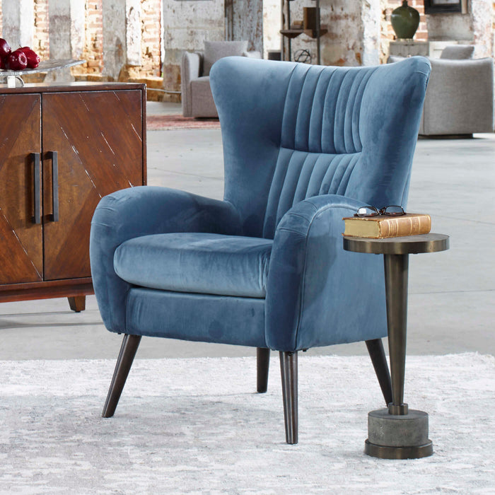 Masika Accent Table Oxidized Bronze Steel-Furniture-Uttermost-Lighting Design Store