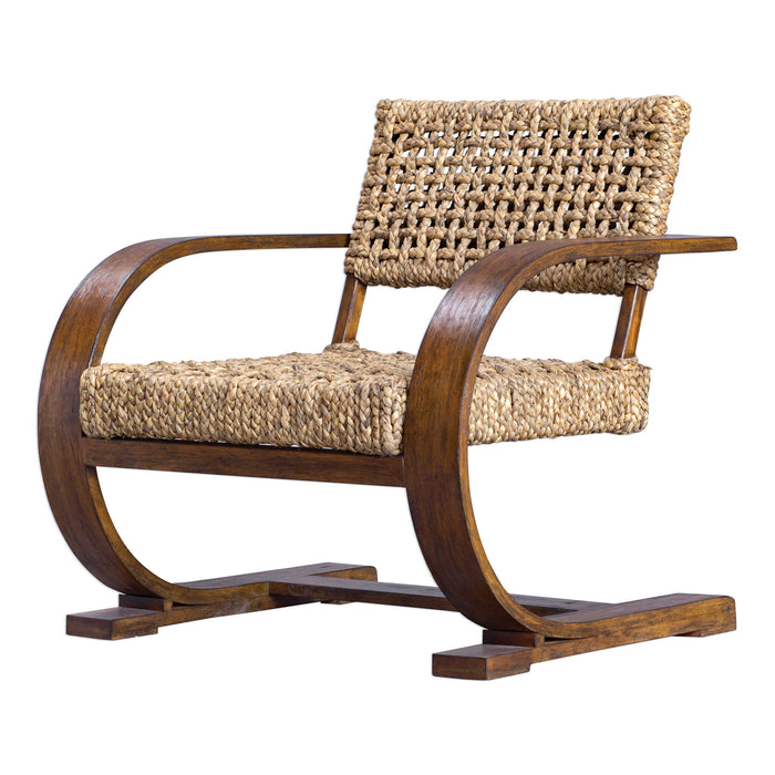 Rehema Accent Chair Natural Woven Banana-Furniture-Uttermost-Lighting Design Store
