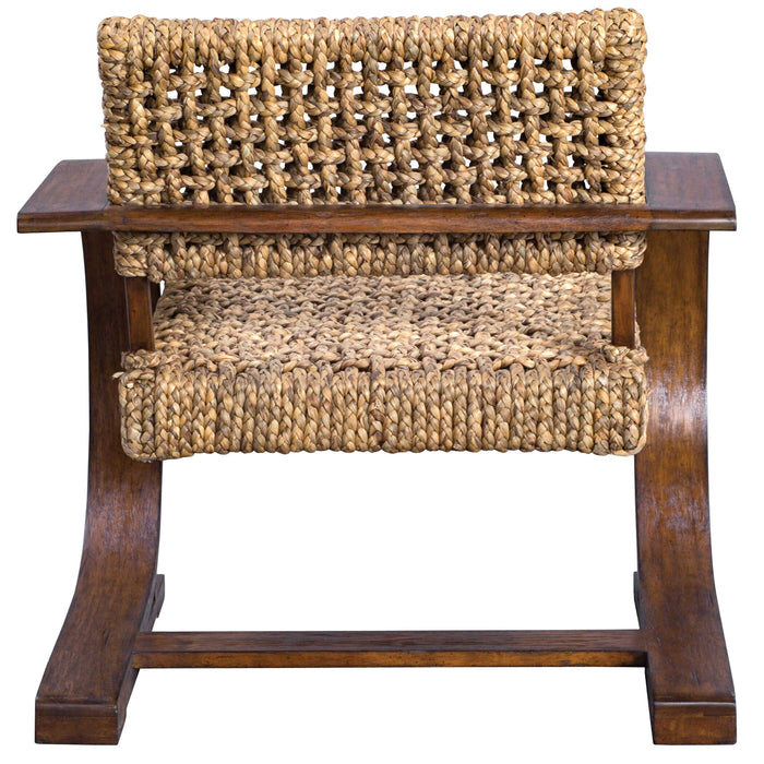 Rehema Accent Chair Natural Woven Banana-Furniture-Uttermost-Lighting Design Store