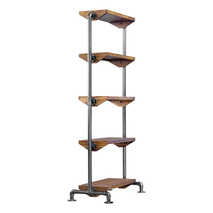 Rhordyn Etagere Aged Gunmetal-Furniture-Uttermost-Lighting Design Store