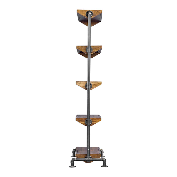 Rhordyn Etagere Aged Gunmetal-Furniture-Uttermost-Lighting Design Store