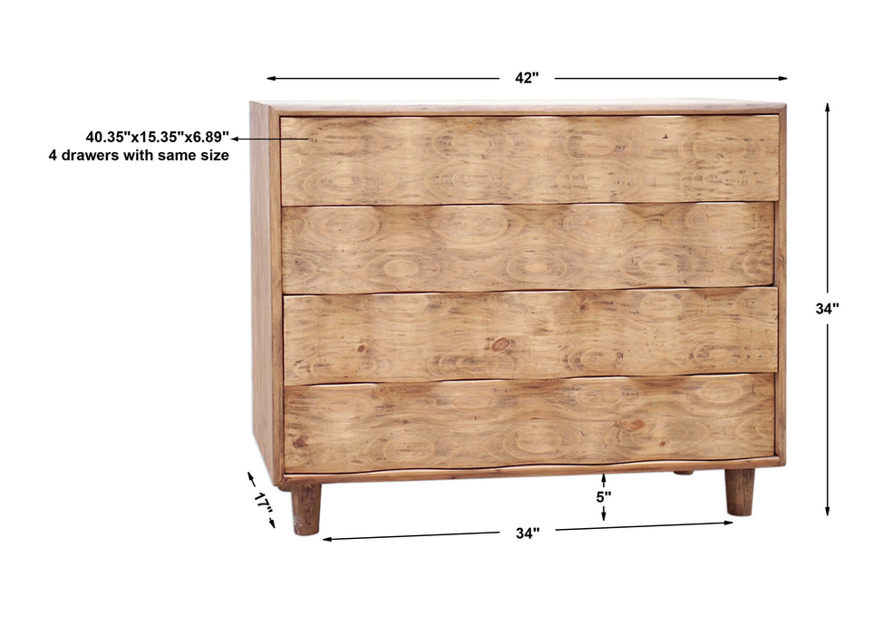 Crawford Accent Chest Natural Light Oak Rustic Stain-Furniture-Uttermost-Lighting Design Store