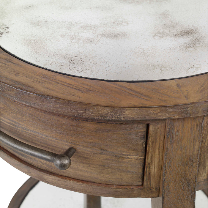 Raelynn Table Weathered Pecan With A Gray Wash-Furniture-Uttermost-Lighting Design Store