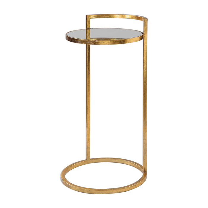 Cailin Accent Table Bright Gold Leaf-Furniture-Uttermost-Lighting Design Store