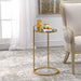 Cailin Accent Table Bright Gold Leaf-Furniture-Uttermost-Lighting Design Store