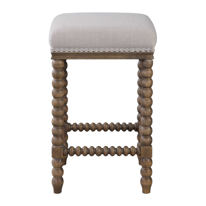 Pryce Counter Stool Light Walnut-Furniture-Uttermost-Lighting Design Store