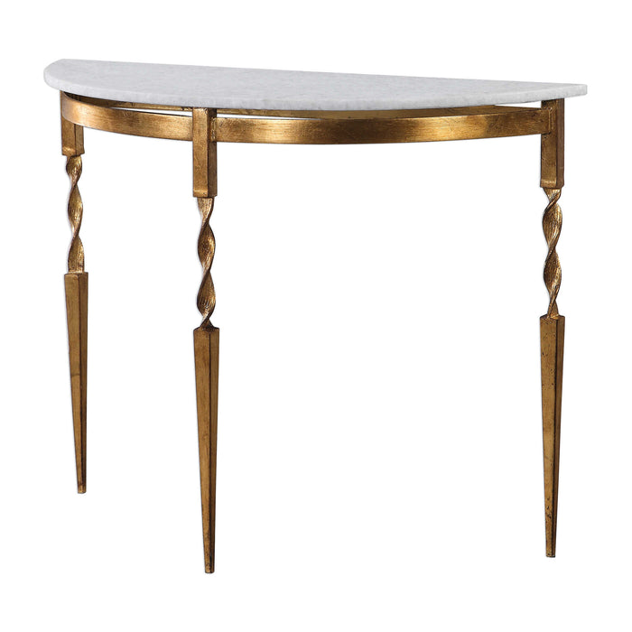 Imelda Console Table Antiqued Gold-Furniture-Uttermost-Lighting Design Store