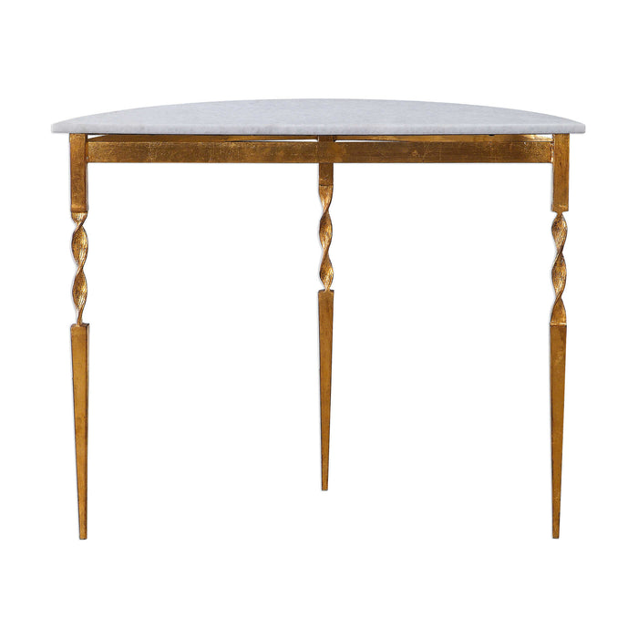 Imelda Console Table Antiqued Gold-Furniture-Uttermost-Lighting Design Store