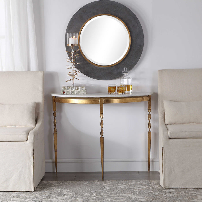 Imelda Console Table Antiqued Gold-Furniture-Uttermost-Lighting Design Store