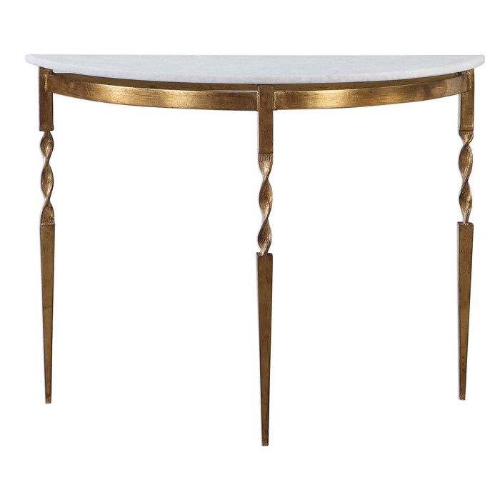 Imelda Console Table Antiqued Gold-Furniture-Uttermost-Lighting Design Store