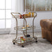 Stassi Serving Cart Antiqued Gold-Furniture-Uttermost-Lighting Design Store